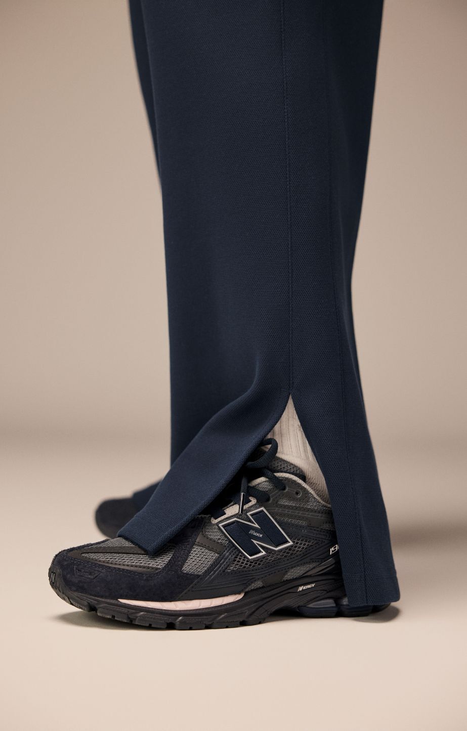 Woman wearing new balance 1906 sneakers